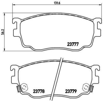 Комплект тормозных колодок, дисковый механизм BREMBO P49026