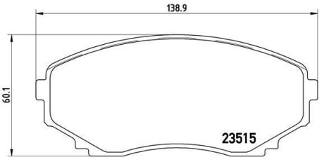 Комплект тормозных колодок, дисковый механизм BREMBO P49028