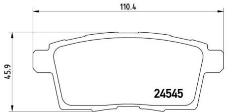 Комплект тормозных колодок из 4 шт. дисков BREMBO P49041