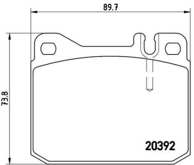 Гальмівні колодки, дискове гальмо (набір) BREMBO P50002