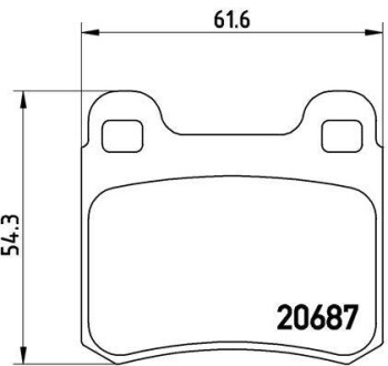 Комплект тормозных колодок, дисковый механизм BREMBO P50007