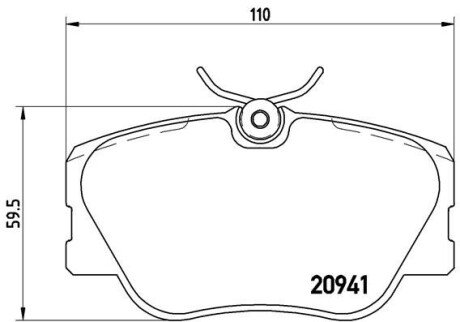 Колодки тормозные передние дисковые BREMBO P50008