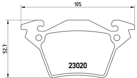 Гальмівні колодки, дискове гальмо (набір) BREMBO P50032