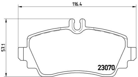 Комплект тормозных колодок, дисковый механизм BREMBO P50035