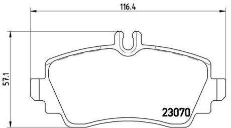 Комплект тормозных колодок, дисковый механизм BREMBO P50036