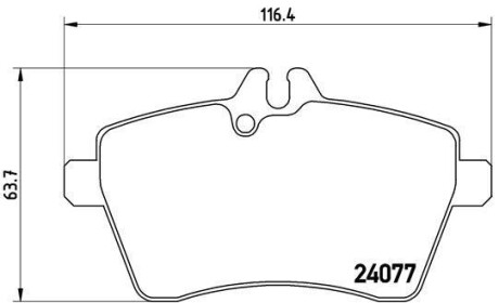 Комплект тормозных колодок, дисковый механизм BREMBO P50054