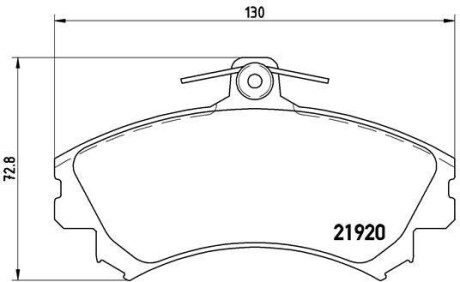 Комплект тормозных колодок, дисковый механизм BREMBO P50055