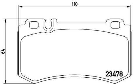 Гальмівні колодки, дискове гальмо (набір) BREMBO P50061