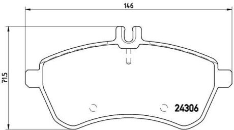 Комплект тормозных колодок из 4 шт. дисков BREMBO P50070