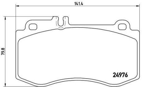 Комплект тормозных колодок из 4 шт. дисков BREMBO P50087 (фото 1)