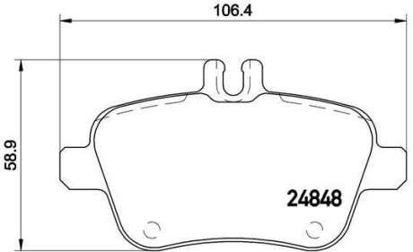 Комплект гальмівних колодок з 4 шт. дисків BREMBO P 50 091