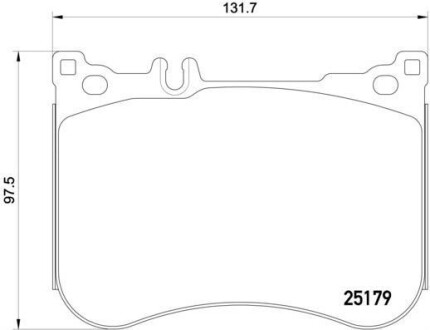 Комплект тормозных колодок, дисковый механизм BREMBO P 50 095