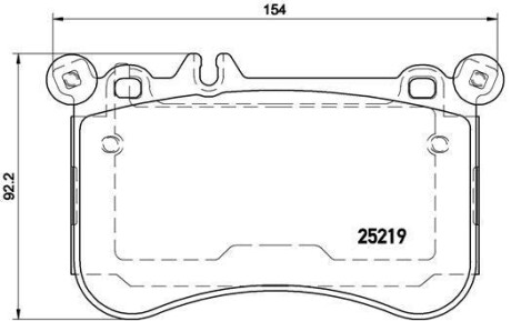 Комплект гальмівних колодок з 4 шт. дисків BREMBO P 50 098