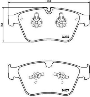 Гальмівні колодки дискові BREMBO P 50 105 (фото 1)