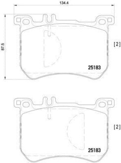 Комплект тормозных колодок из 4 шт. дисков BREMBO P 50 111