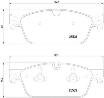 Комплект тормозных колодок, дисковый механизм BREMBO P 50 112 (фото 1)