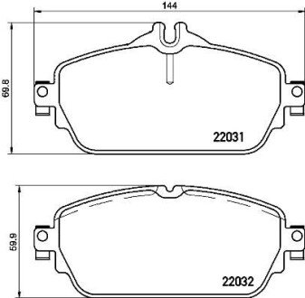 Комплект тормозных колодок из 4 шт. дисков BREMBO P50118