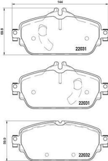 Комплект гальмівних колодок з 4 шт. дисків BREMBO P 50 119