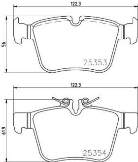 Комплект тормозных колодок из 4 шт. дисков BREMBO P50122