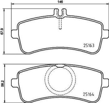 Колодки гальмівні дискові (комплект 4 шт) BREMBO P50132