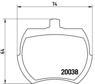 Гальмівні колодки, дискове гальмо (набір) BREMBO P52002