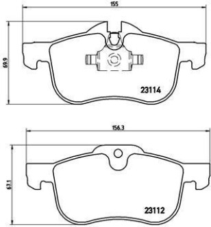 Колодки тормозные передние дисковые BREMBO P52017