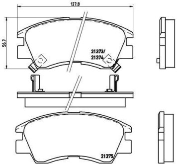 Комплект тормозных колодок, дисковый механизм BREMBO P54008