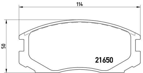 Комплект тормозных колодок, дисковый механизм BREMBO P54015 (фото 1)