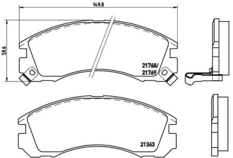 Гальмівні колодки дискові BREMBO P54017X