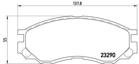 Комплект тормозных колодок, дисковый механизм BREMBO P54020