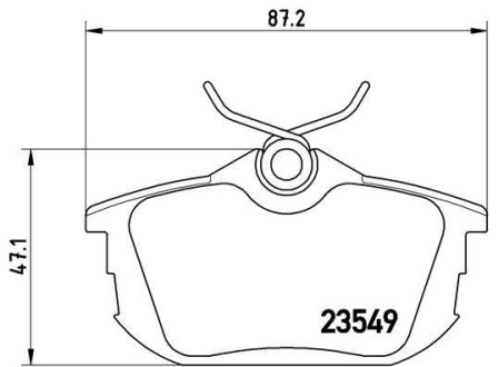 Комплект тормозных колодок из 4 шт. дисков BREMBO P54023 (фото 1)