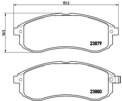 Гальмівні колодки, дискове гальмо (набір) BREMBO P54033 (фото 1)