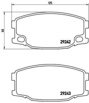 Гальмівні колодки, дискове гальмо (набір) BREMBO P54035