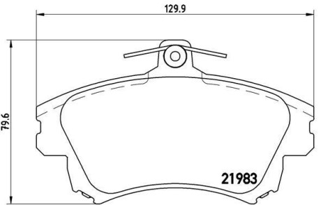 Комплект тормозных колодок, дисковый механизм BREMBO P54036