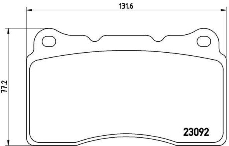 Тормозные колодки BREMBO P54040