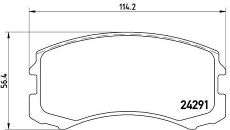 Гальмівні колодки, дискове гальмо (набір) BREMBO P54041