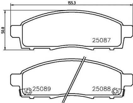 Колодки гальмівні L200.. BREMBO P54055 (фото 1)