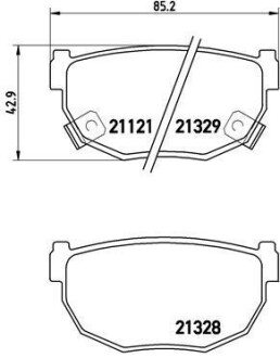 Гальмівні колодки, дискове гальмо (набір) BREMBO P56010