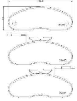 Комплект тормозных колодок, дисковый механизм BREMBO P56019