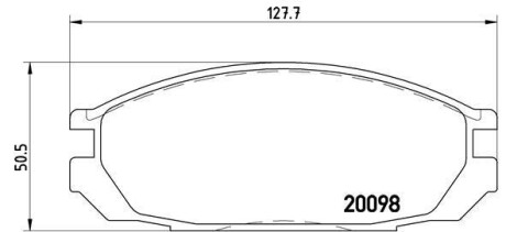 Комплект тормозных колодок, дисковый механизм BREMBO P56020