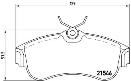 Колодки тормозные передние дисковые BREMBO P56022