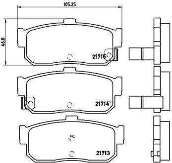 Комплект тормозных колодок из 4 шт. дисков BREMBO P56029