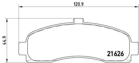 Комплект тормозных колодок, дисковый механизм BREMBO P56031