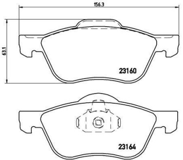 Комплект тормозных колодок, дисковый механизм BREMBO P56037