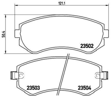 Комплект тормозных колодок, дисковый механизм BREMBO P56039