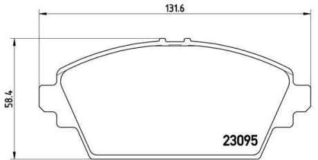 Комплект тормозных колодок, дисковый механизм BREMBO P56044