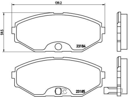 Комплект тормозных колодок из 4 шт. дисков BREMBO P56045