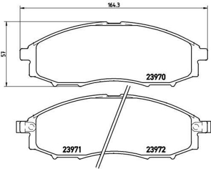 Гальмівні колодки, дискове гальмо (набір) BREMBO P56049