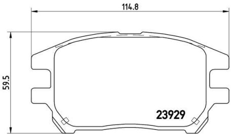 Гальмівні колодки, дискове гальмо (набір) BREMBO P56050