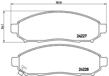 Комплект тормозных колодок из 4 шт. дисков BREMBO P56059